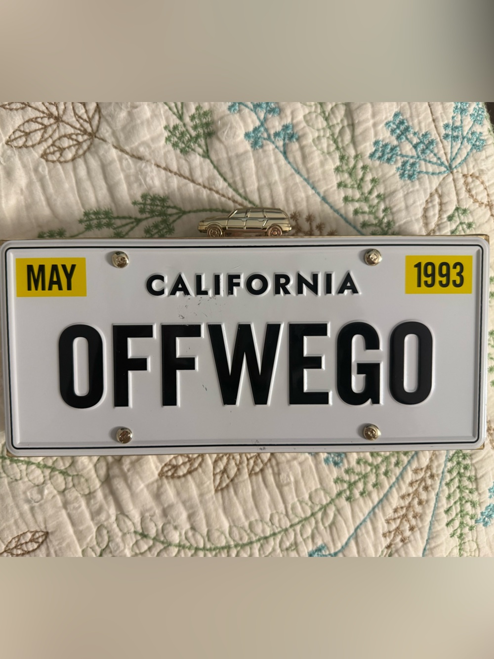 kate spade Off We Go Novelty License Plate Clutch